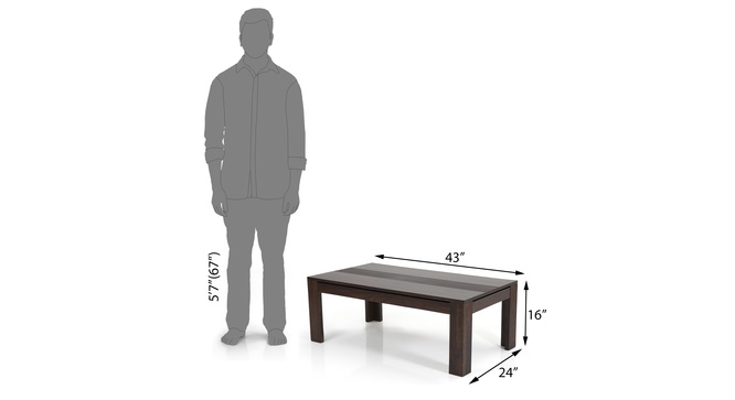Stripto Coffee Table Without Shelves(Mahogany)